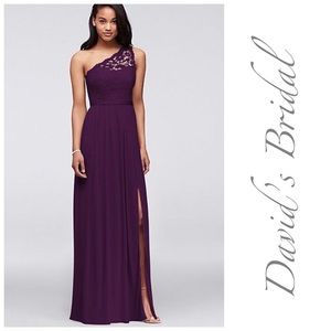 F17063 Bridesmaid Dress in Plum from Davids Bridal